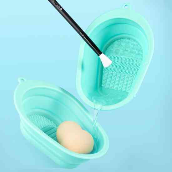 Ванночка для мойки кисточек макияжа складная (салатова) Винница