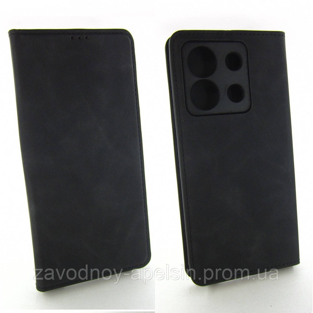 Чохол-книжка Xiaomi Redmi Note 13 5G Захист камери (чорний) Одеса - фото 1