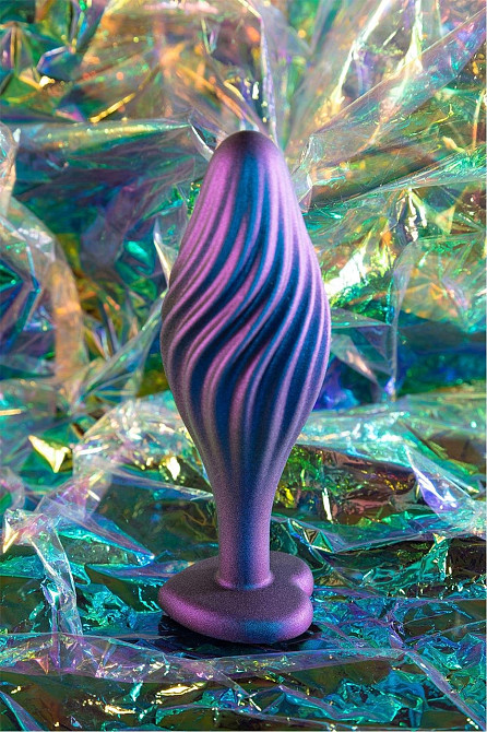 Текстурированная анальная пробка Blush Anal Adventures Matrix украшенная камнем, фиолетовая Sex Aura Киев - изображение 4