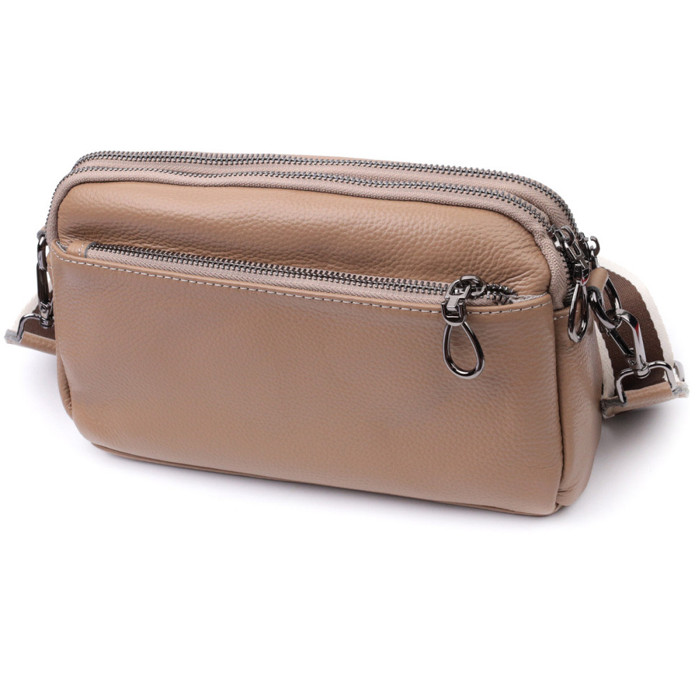 Жіноча стильна сумка з натуральної шкіри Vintage 22599 Бежева Київ - фото 2