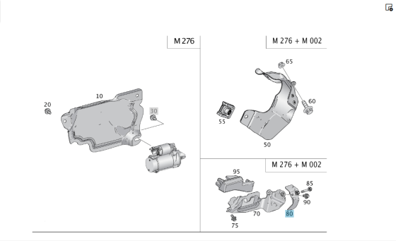 Mercedes-Benz  A2761507475 Екран опори двигуна R-class long V251 GL/GLS X166 ML/GLE W166 GLE Coupe C292 S-class long V222 S-class short W222 Одеса