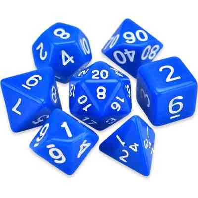 Набор кубиков для настольных игр Games 7 Days Opaque 7 Dice Set - Blue (g7dopaq05) Винница