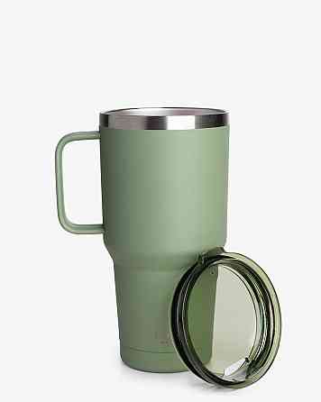 Термостакан (ізольована чашка) Bohtal з ручкою з нержавіючої сталі Tumbler Green 900 ml Київ