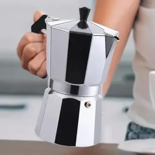 Кофеварка для молотого кофе UNIQUE UN-1911 (KP1-3 чашек) алюм. 135 мл Одесса - изображение 1