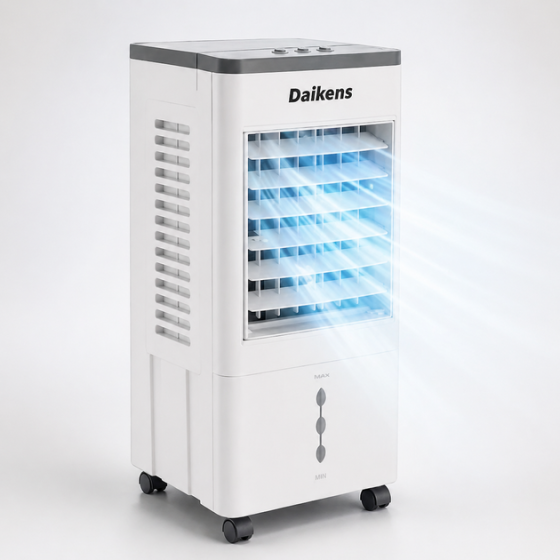 Охладитель воздуха напольный Daikens 3800W 10л увлажнитель вентилятор Белый Киев