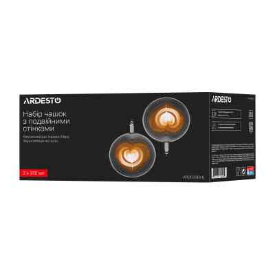 Набір чашок Ardesto BHL 330 мл 2 шт прозорий (AR2633BHL) Вінниця