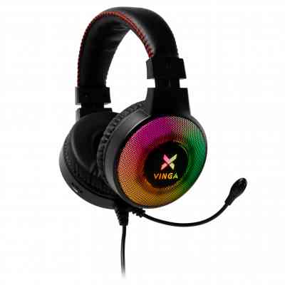 Наушники Vinga HSCU-100 Gaming LED Black (HSCU-100) Винница