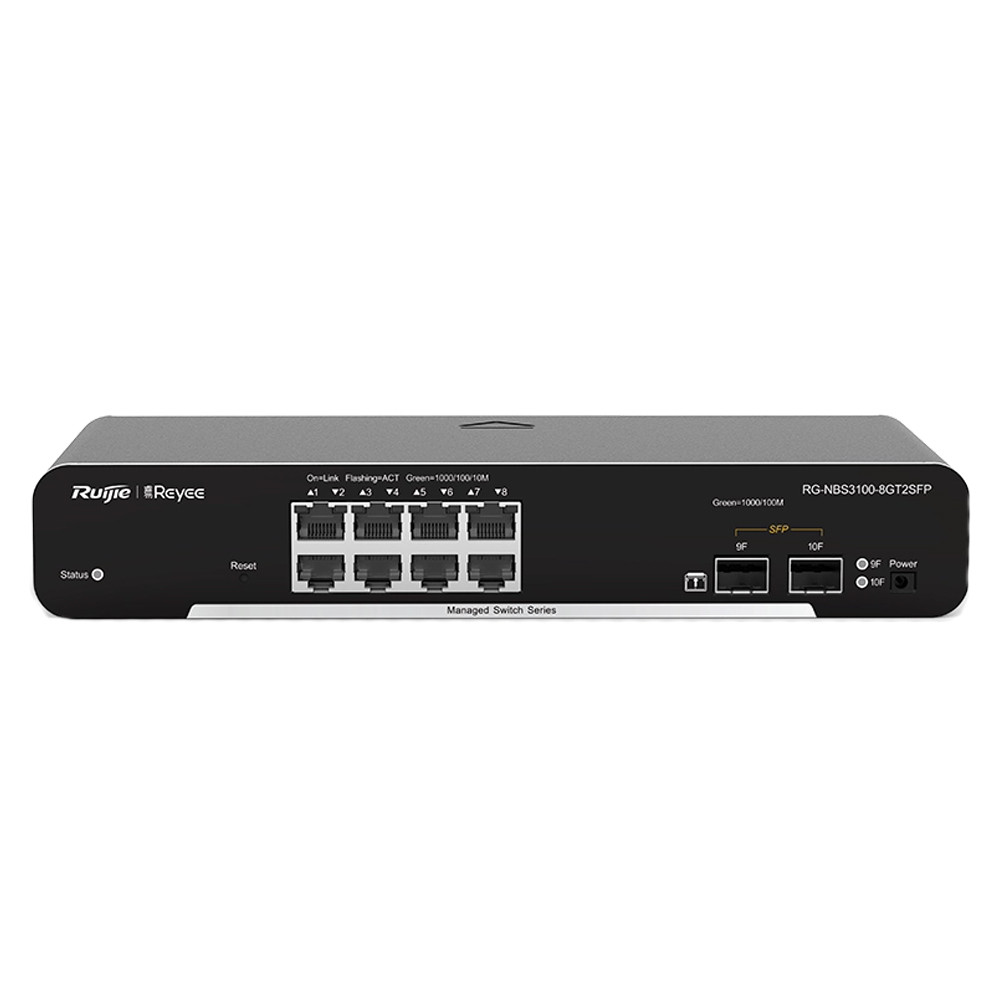 Комутатор Ruijie Reyee RG-NBS3100-8GT2SFP керований 10-портовий без PoE Київ - фото 1