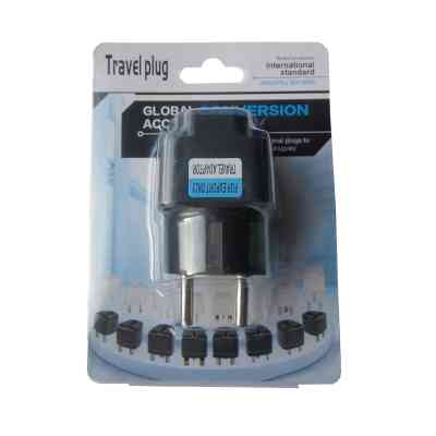 Перехідник US/UK/AU to EU Dynamode (EU Adapter black) Вінниця