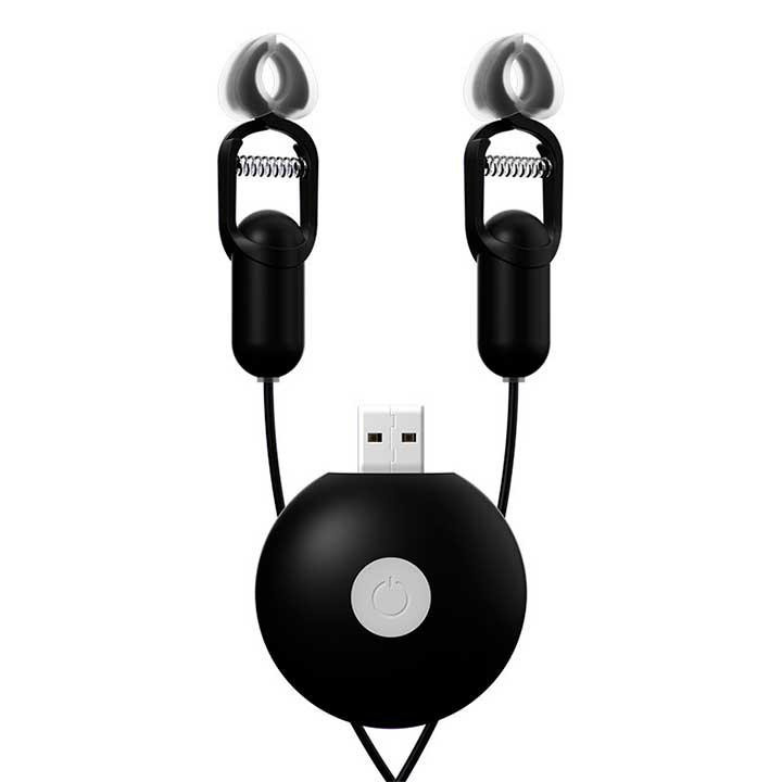 Затискачі для сосків з вібрацією "GALAKUin" USB 10 режимів - Чорний - Садо-мазо Вінниця - фото 1