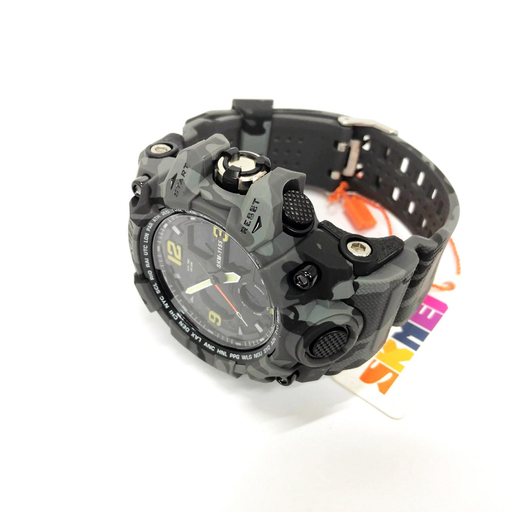 Водонепроницаемые мужские часы SKMEI 1155BCMGY, Часы для мужчины кварцевые армейские WZ-76 Львов - изображение 10