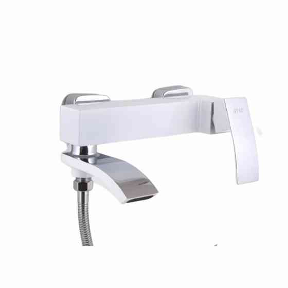 Смеситель для ванны Qtap Swan Cascada c душевым гарнитуром QTSWA260CRW45569 белый/хром Киев