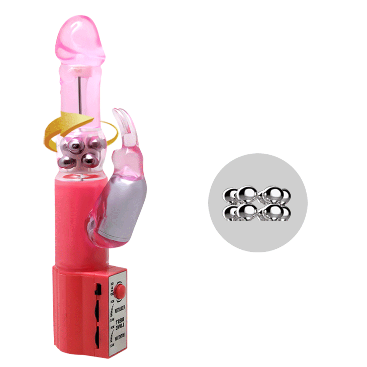 Вибратор с стимулятором клитора и ротацией BAILE - Chrisina PINK Vibration Rotation, BW-004107SY Sex Aura Киев - изображение 5