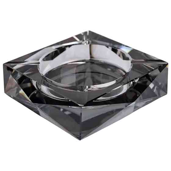 Квадратная стеклянная пепельница серая 13х13 см Киев