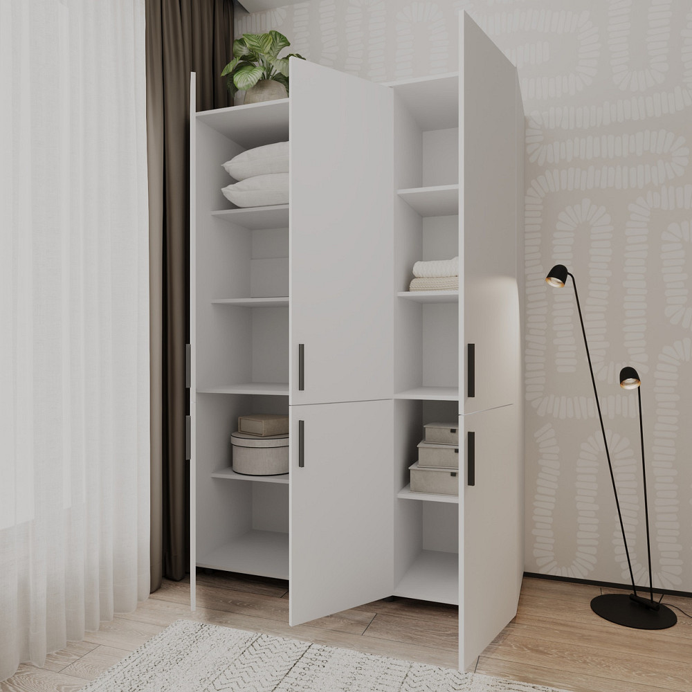 Шафа для одягу Doros Торн Білий 3 ДСП (полиці) 135х51.6х200 (DRS-012054) Львів - фото 5