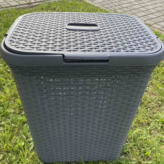 Кошик для білизни 50л граніт Ротанг Алеана Житомир