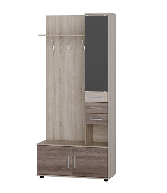 Прихожая Эверест Ривьера с распашным шкафом ШП-1 дуб сонома + трюфель (DTM-2188) Днепр - изображение 2