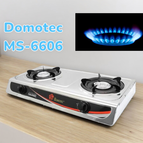 Газовий таганок-плита двоконфорочний Domotec MS-6606 з нержавіючої сталі – компактний та зручний у в Київ