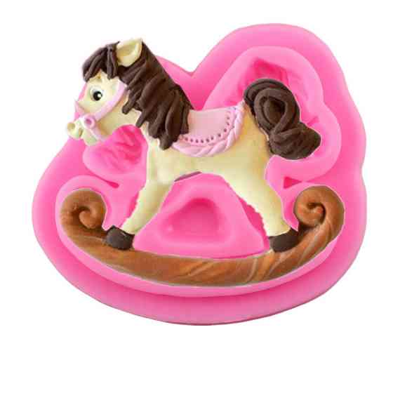 Силиконовая форма Лошадь 80 на 92 мм розовый Киев