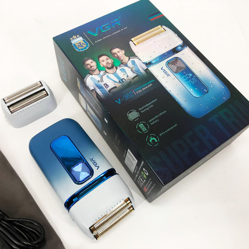 Електрична бритва з вбудованим акумулятором VGR, Чоловіча електрична акумуляторна електробритва IN-42 Львів - фото 12