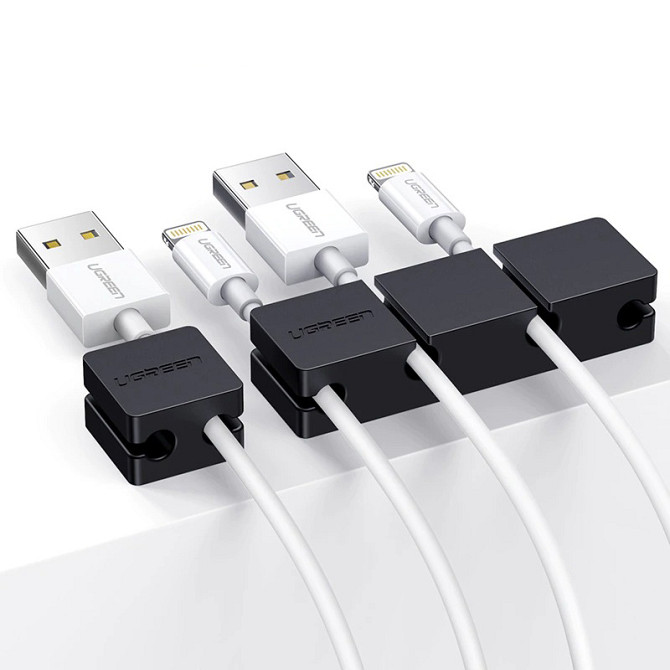 Органайзер для кабелів UGreen Cable Holder Clip Black (Чорний) Николаев - изображение 1