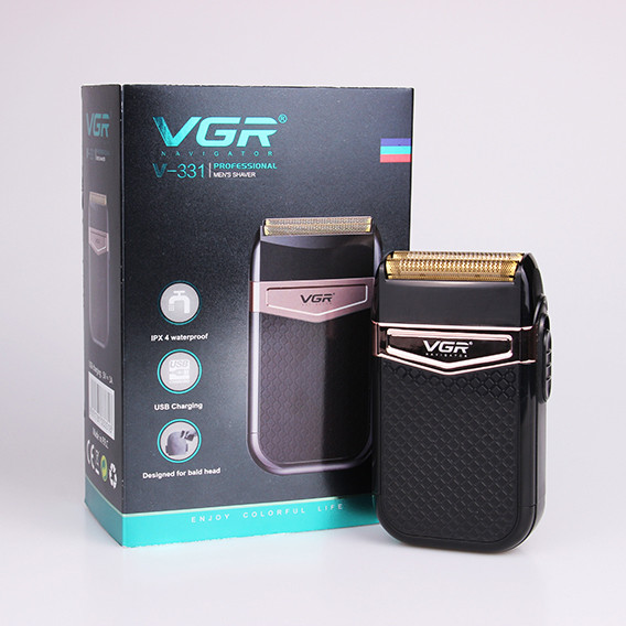 Портативна сітчаста бритва VGR V-331, Чоловіча бритва на батарейках Професійна для волосся FM-60 Львів - фото 15