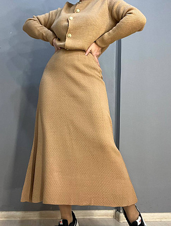 Спідниця жіноча My fashion 2024402 трапеція косичка довга one size, карамель, one size Одеса - фото 1