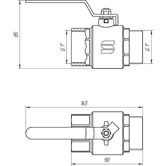 Кран кульовий прямий SELBA 1″ ЗВ КР SL1505 Тернопіль