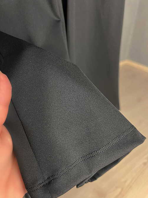 Лосины женские Immet 3317 клеш от колена широкий пояс утяжка высокая талия черные, черный, M Одесса - изображение 8