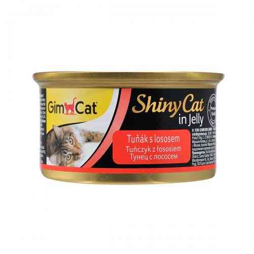 Корм влажный GimCat Shiny Cat для кошек с тунцем и лососем в желе 70 г Киев