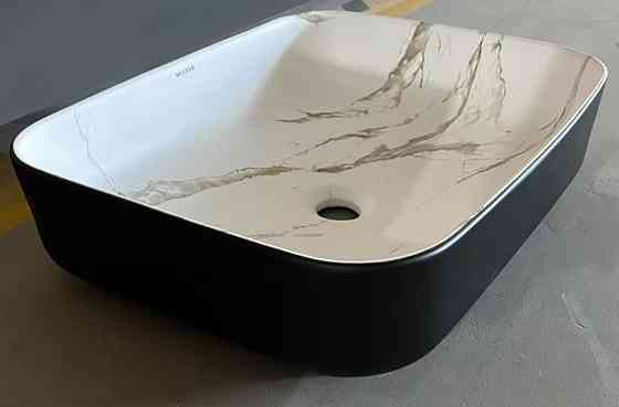 Раковина накладна MIXXUS PREMIUM DIVERSE-0110 MARBLE-BLACK 500х390х130mm   ( MP6517 ) 23922 Харьков