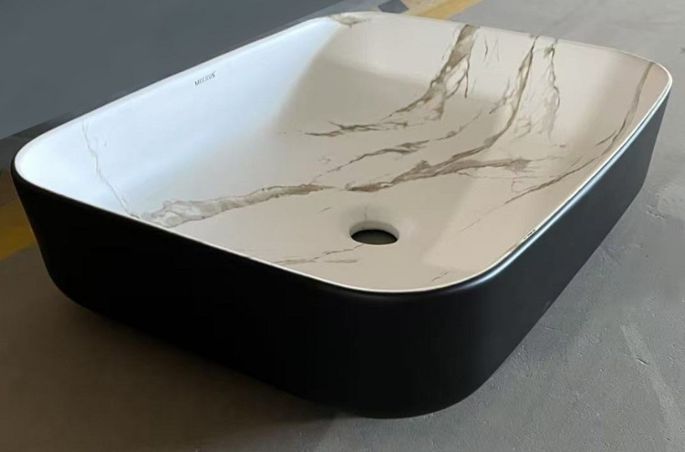 Раковина накладна MIXXUS PREMIUM DIVERSE-0110 MARBLE-BLACK 500х390х130mm   ( MP6517 ) 23922 Харьков - изображение 4