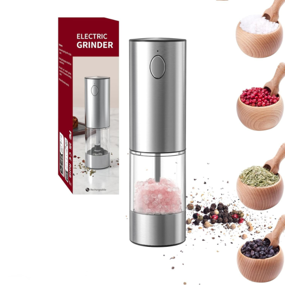 Мельница для специй электрическая аккумуляторная, автоматическая, измельчитель для перца и соли Каменец-Подольский