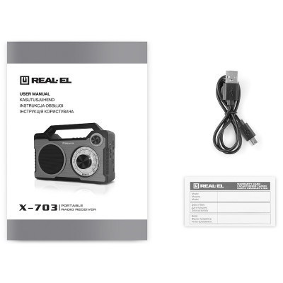 Портативний радіоприймач REAL-EL X-703 Вінниця - фото 2