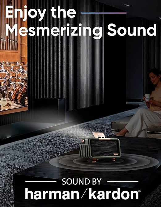 Проектор DLP NOMVDIC X300 с аккумулятором Harman Kardon Audio. Харьков - изображение 2