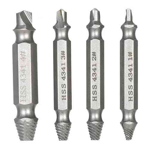 Набор экстракторов для сломанных болтов и винтов, 4 шт HSS 4341 в кейсе для ремонта и мастерской Киев