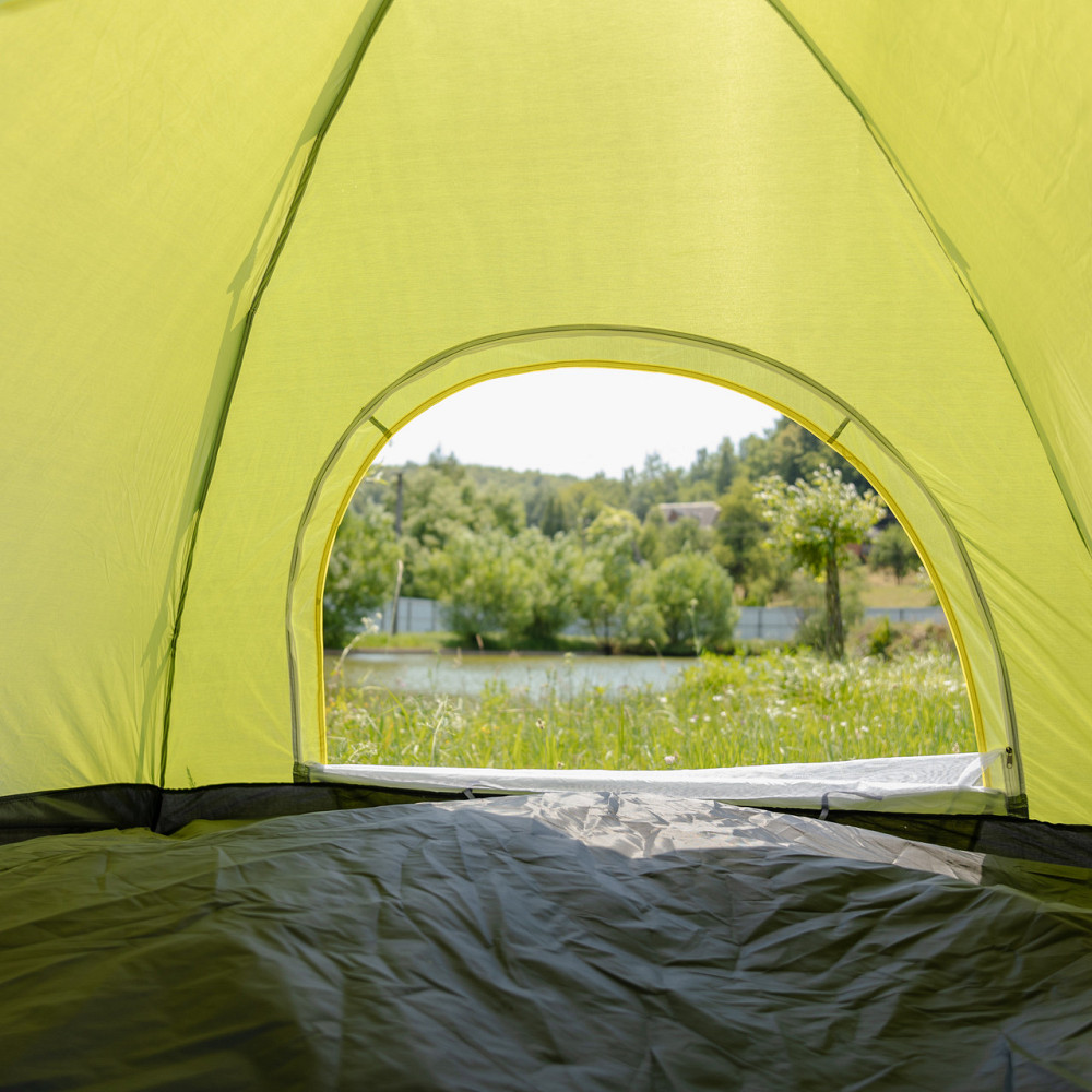 Намет кемпінговий 2 на 2 метри автоматичний для риболовлі походу туристичний LU-019M Салатовий Коломия - фото 5