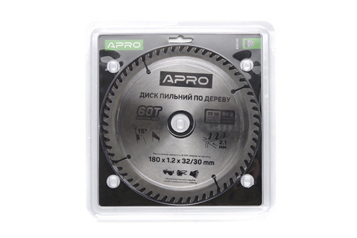 Диск пильный по дереву 180х32(30)х60Т APRO Ровно - изображение 1