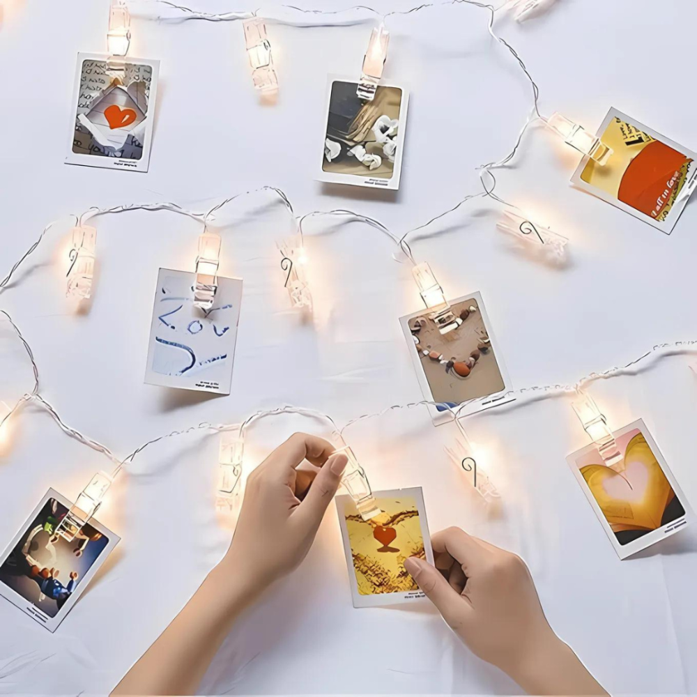 Гирлянда с прищепками от USB Niki Light лед прищепки для фото 40 лед 5,8м тепло белый (блок в комплекте) Киев - изображение 1