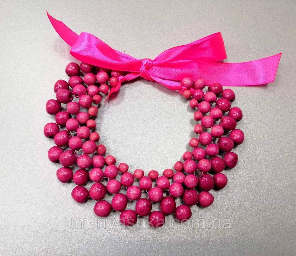 Намисто кольє під вишиванку малинове Кривий Ріг - фото 1
