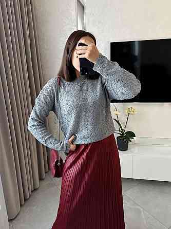 Женский уютный свитер свободного кроя хлопок 40%, полиэстер 60% Серый Одесса