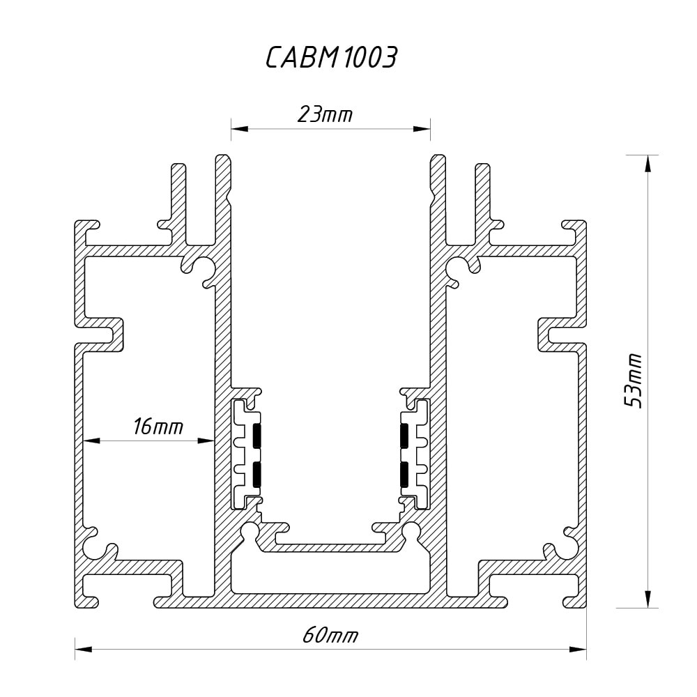 Шинопровід Ardero CABM1003 чорний вбудований 3м Харків - фото 2