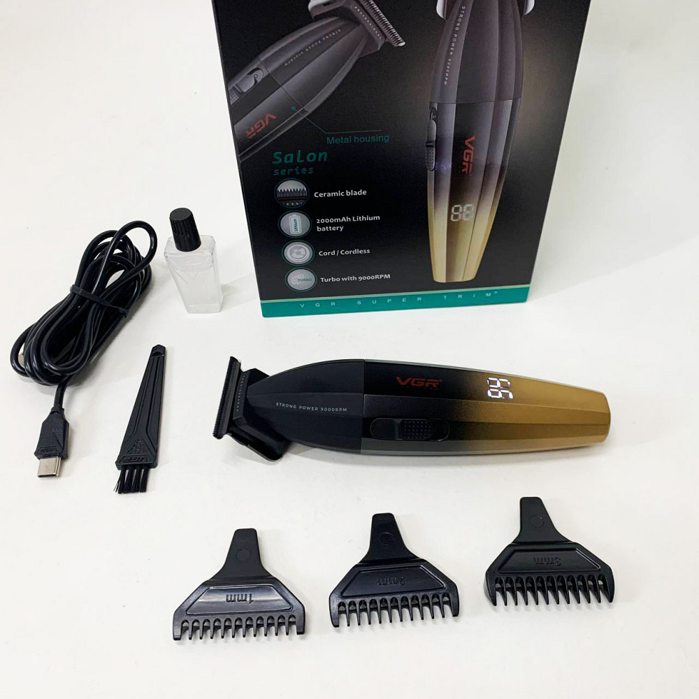 Бездротовий професійний тример для чоловічої стрижки VGR Машинка для стрижки волосся професіоналів DG-81 Львів - фото 3