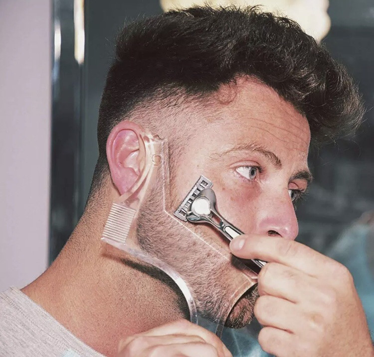 Шаблон для бороды, трафарет для бороды и усов, стайлер, триммер для бороды, чорный Киев - изображение 4