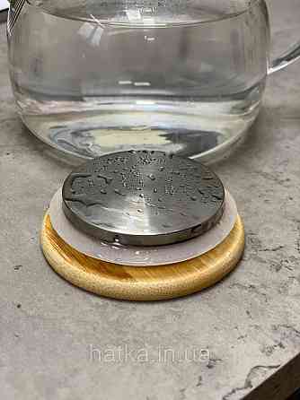 Чайник заварювальний Olens "Стокгольм 600 мл скляний із бамбуковою кришкою для дому та ресторану Київ