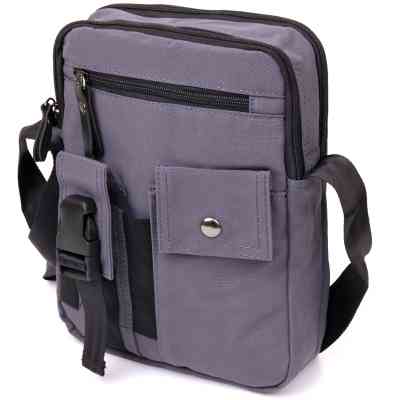 Сумка Vintage Текстильная мужская на два отделения Графитовая (20659) Винница