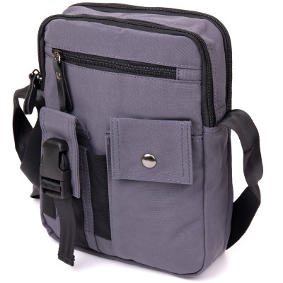 Сумка Vintage Текстильна чоловіча на два відділення Графітова (20659) Вінниця - фото 1