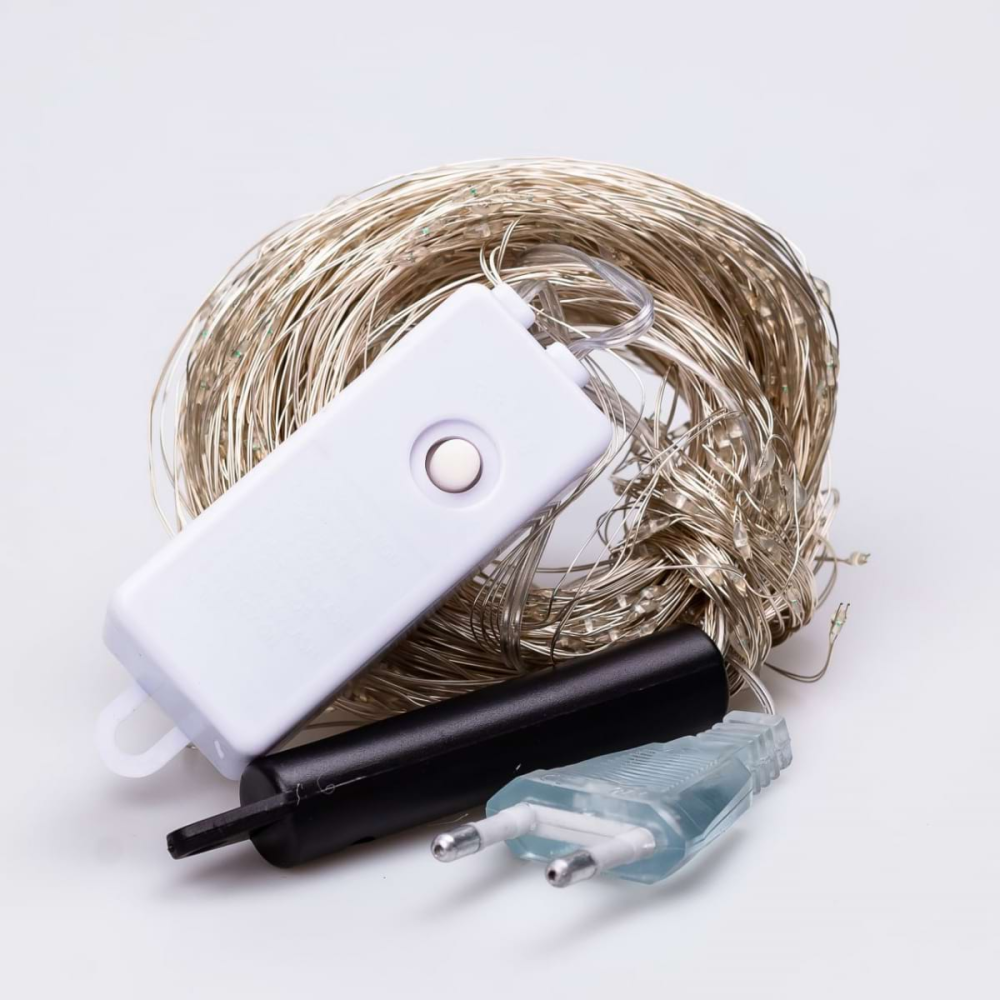 Гірлянда Кінський хвіст 2 м 10 ліній на 200 led лампочок на мідному дроті від мережі Жовта 1733012Y Коломия - фото 9