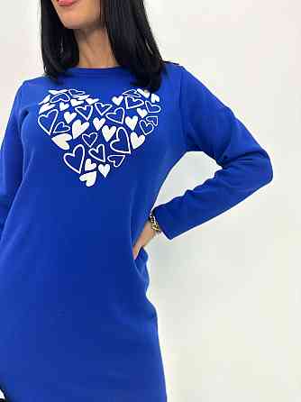 Теплое платье с принтом Romance 42-44, Электрик Киев