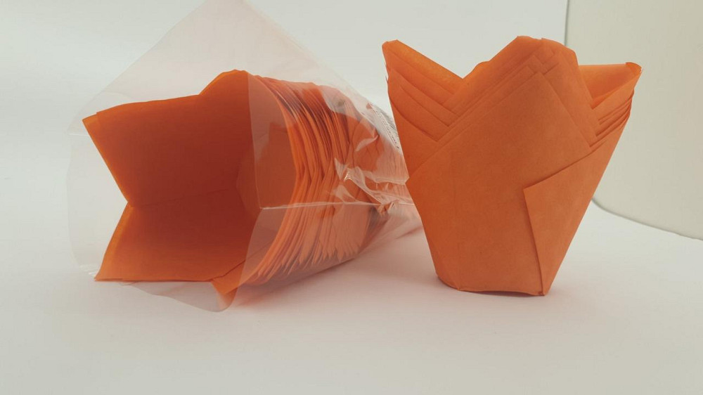 Тартолетка для кексів"Тюльпан Помаранчевий" (50*65/90) (100шт)/ТЛ-160/ (1 уп.) Харків - фото 2